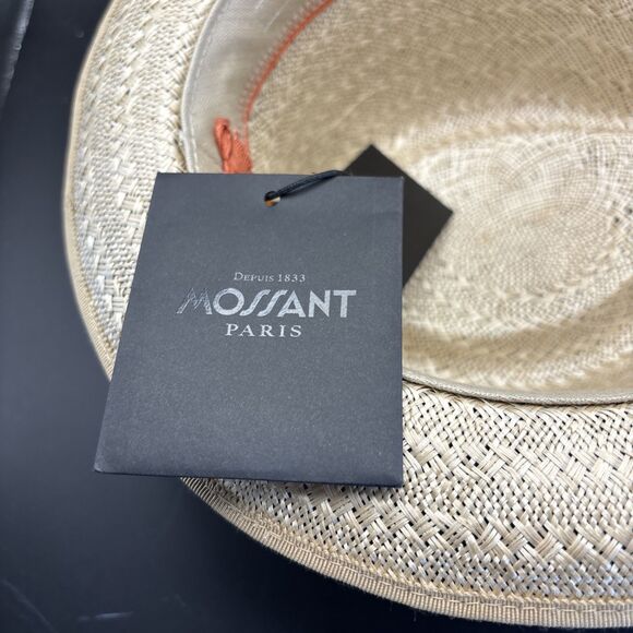 Mossant Paris Hat Size M 58 - 59 cm with Tags Light Brown w Black Band Excellent - Picture 9 of 11